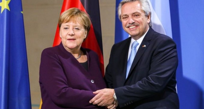 El presidente Alberto Fernández se reunió con la canciller alemana, Angela Merkel 