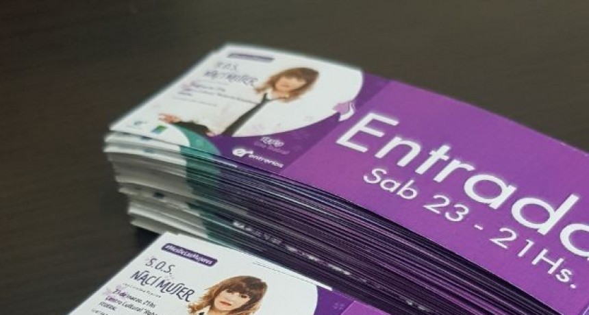 ENTRADAS DISPONIBLES PARA OBRA DE TEATRO “SOS NACÍ MUJER” 