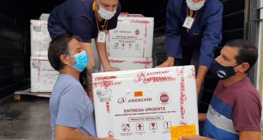 La provincia recibió este domingo 12.000 dosis de la vacuna Sputnik V