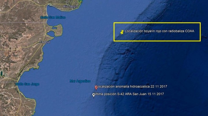ARA San Juan: Confirman que encontraron una radiobaliza que sería del submarino