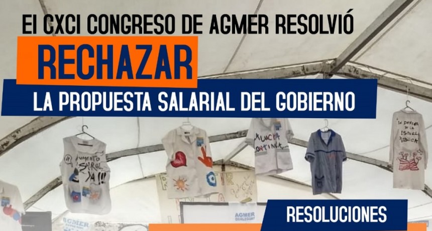 Agmer rechazó la oferta salarial del Gobierno provincial