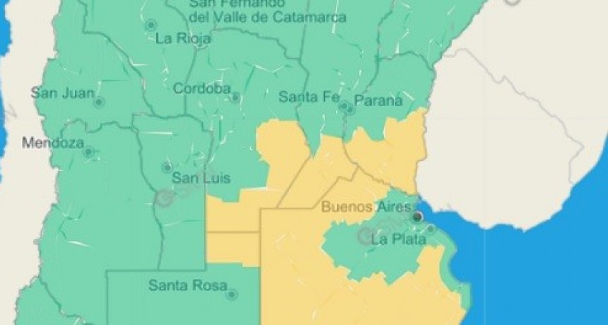 Alerta por tormentas fuertes para siete departamentos entrerrianos