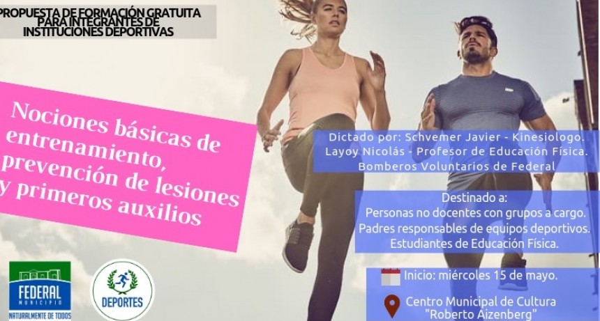 PROPUESTA DE FORMACIÓN GRATUITA PARA INTEGRANTES DE INSTITUCIONES DEPORTIVAS