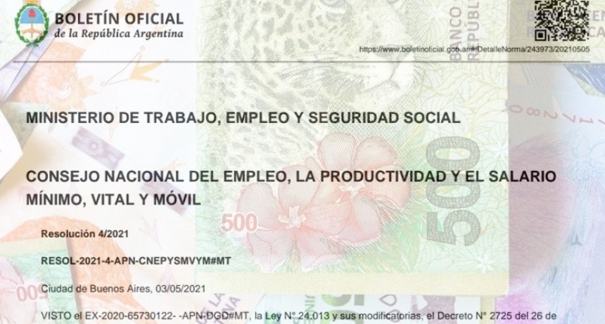 Oficializaron las subas del salario mínimo: el detalle de incrementos en el año