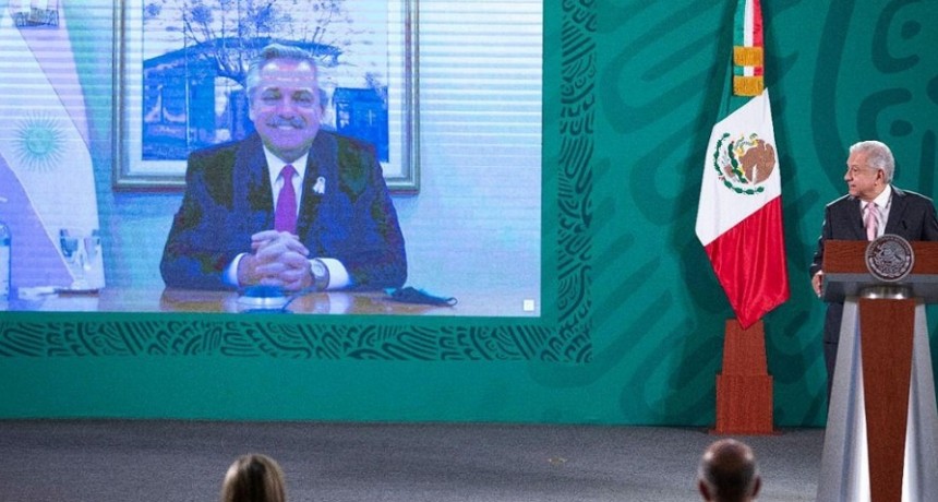 El Presidente anunció junto a López Obrador que empieza la distribución de las dosis comenzadas en Garín Alberto Fernández: 