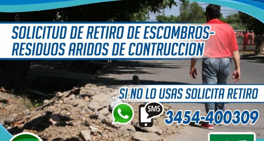 SOLICITUD DE RETIRO DE ESCOMBROS O RESIDUOS ÁRIDOS DE CONTRUCCIÓN  