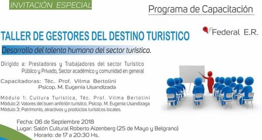 TALLER DE GESTORES DEL DESTINO TURÍSTICO: DESARROLLO DEL TALENTO HUMANO DEL SEC TOR TURÍSTICO  