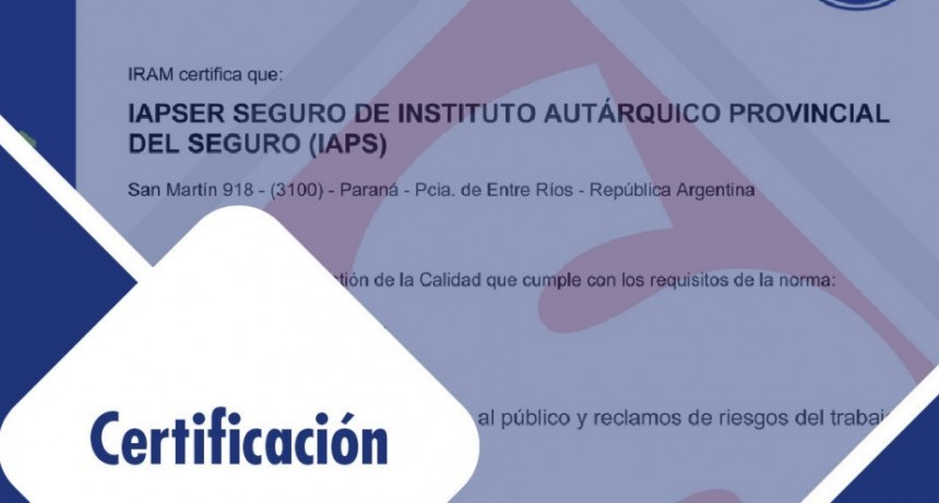 IAPSER Seguros y el Centro Provincial de Convenciones obtienen importantes certificaciones en sus rubros.
