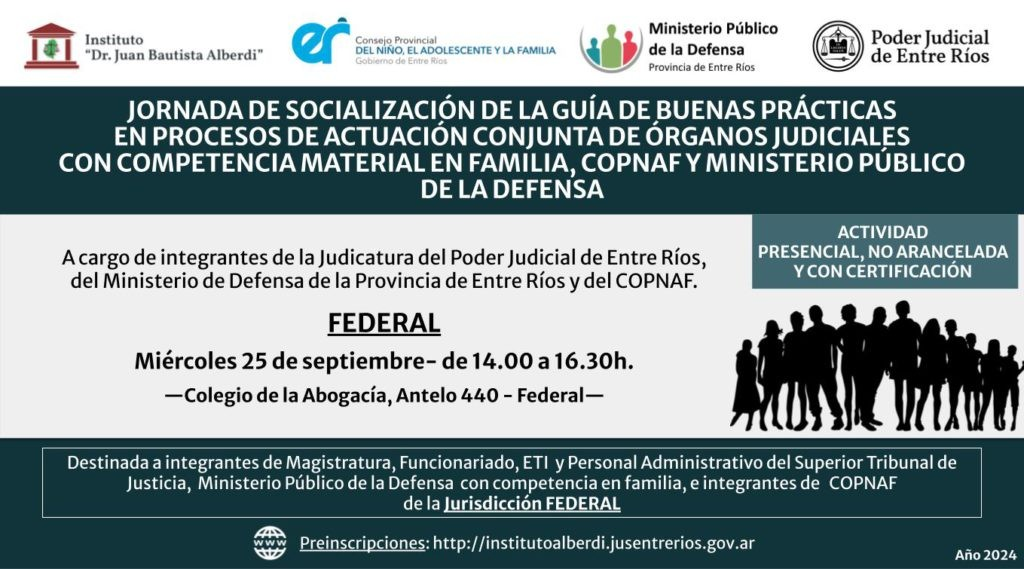 Federal: Capacitarán en buenas prácticas para intervenciones en causas judiciales con niñas, niños y adolescentes