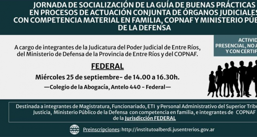 Federal: Capacitarán en buenas prácticas para intervenciones en causas judiciales con niñas, niños y adolescentes