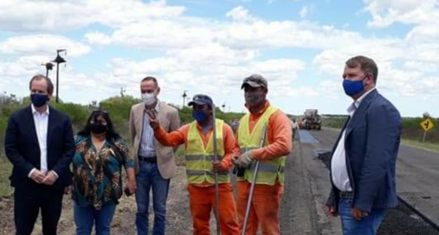 EL GOBERNADOR GUSTAVO BORDET RECORRIÓ HOY JUNTO A LA SENADORA NANCY MIRANDA, LAS OBRAS DE REASFALTADO DE LA RUTA NACIONAL N°127