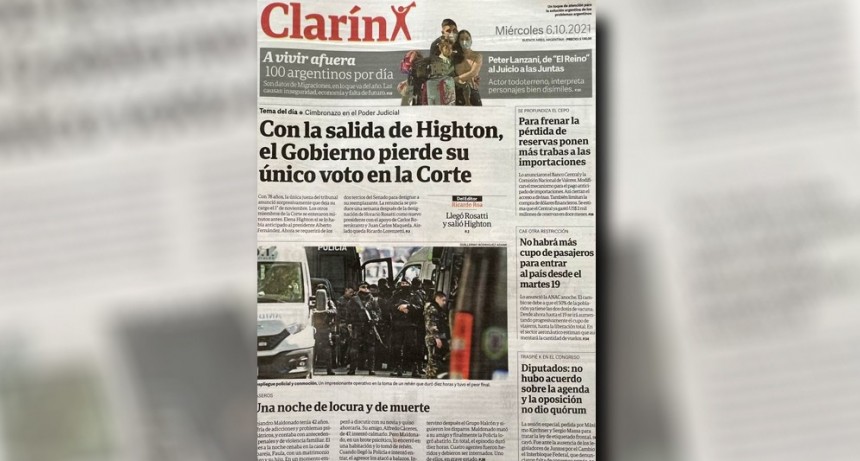 Alberto Fernández cuestionó la tapa de Clarín sobre la renuncia de Highton de Nolasco