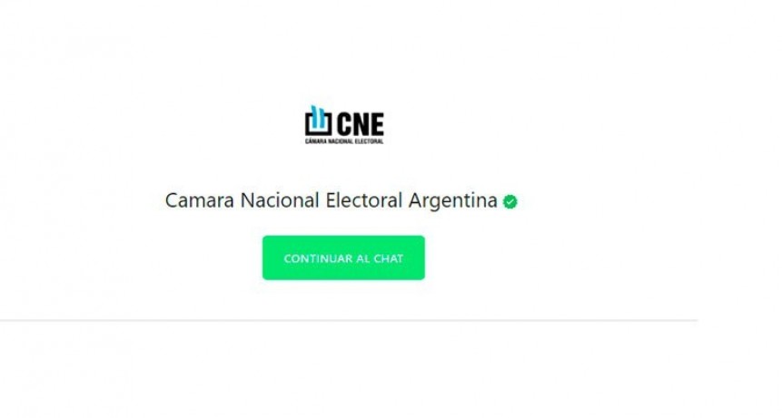 Cámara Nacional Electoral responde consultas por Whatsapp sobre las elecciones