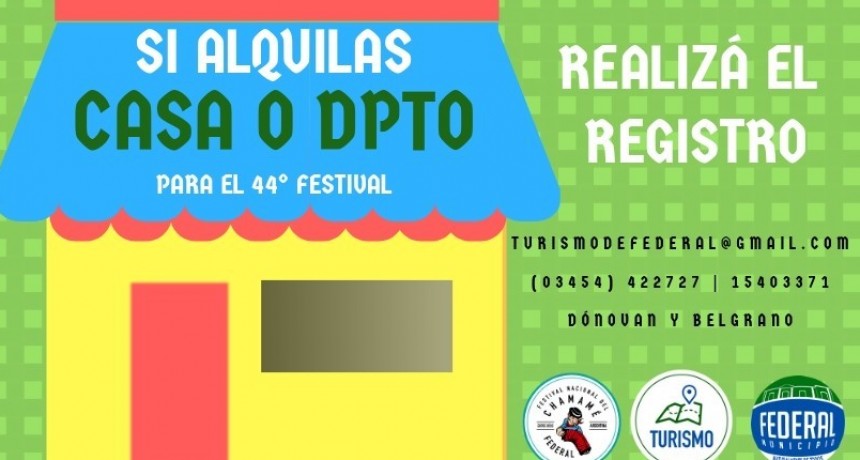 SE ENCUENTRA ABIERTO EL REGISTRO DE ALOJAMIENTOS  