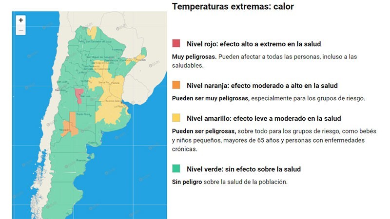 Alerta amarilla por temperaturas extremas: prevén sensación térmica de 46 grados
