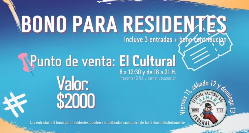 A la venta el Bono del Festival para residentes
